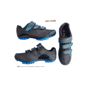 ZAPATO HI-TEK MTB FIERO 3 VELCROS NEGRO/AZUL