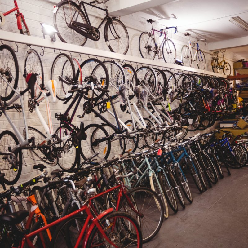 bicycles in workshop